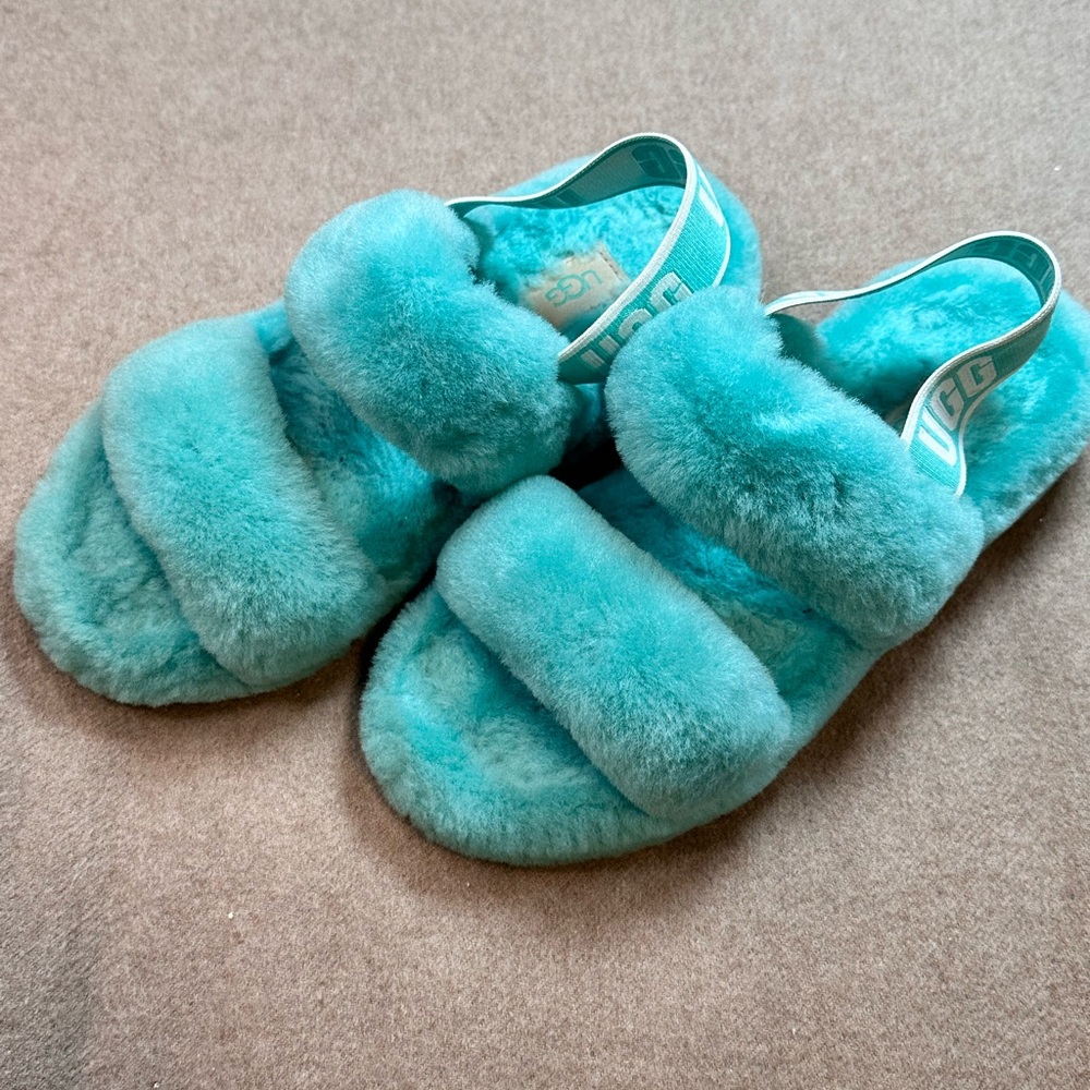 UGG Fluff Yeah Aqua Slippers